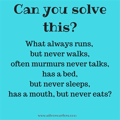Riddles With Answers Silversurfers Tricky Riddles With Answers