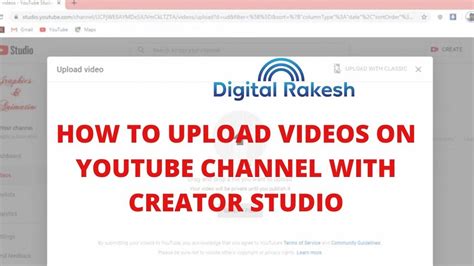 How To Upload Videos On Youtube Channel With Creator Studio Youtube