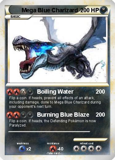 The flame inside its body burns hotter than 3,600 degrees fahrenheit. Pokémon Mega Blue Charizard 1 1 - Boiling Water - My ...