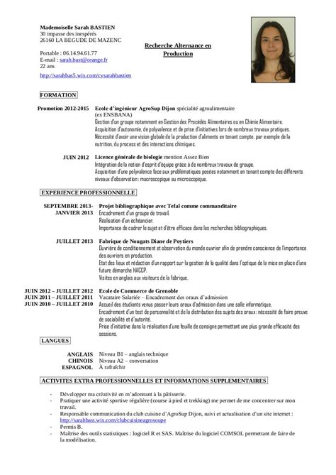 Exemple De Cv Licence Professionnelle  Sample Resume