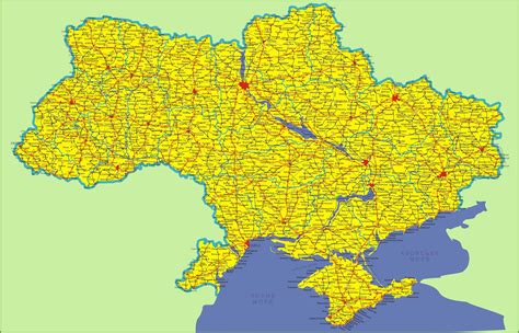 The Large Map Of Ukraine