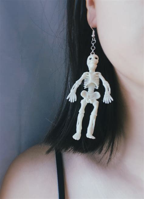 Skeleton Earrings Etsy
