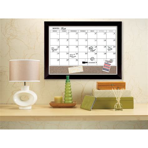 Quartet Magnetic Combination Board Calendar 17 X 23 Dry Erase And