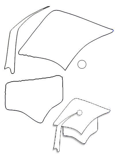 Graduation Cap Pattern 400×550 Paper Piecing