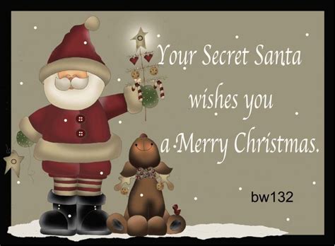 Your Secret Santa Wishes You A Merry Christmas Secret Santa