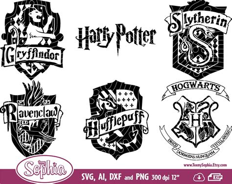 216 Hogwarts House Crests Svg SVG PNG EPS DXF File