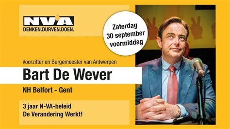 Twee jaar geleden werd hij nog in de bloemetjes ge. Aperitiefgesprek met Bart De Wever | N-VA Gent