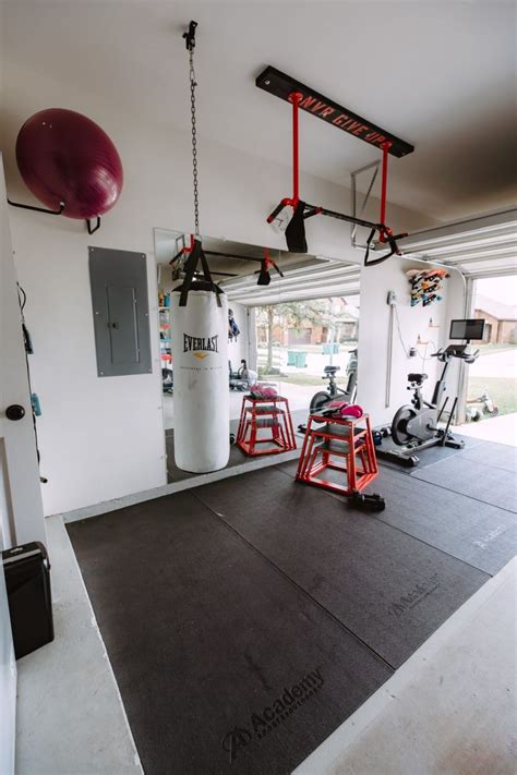 Half Garage Gym On A Budget Home Gym Flooring Gym Room At Home Home