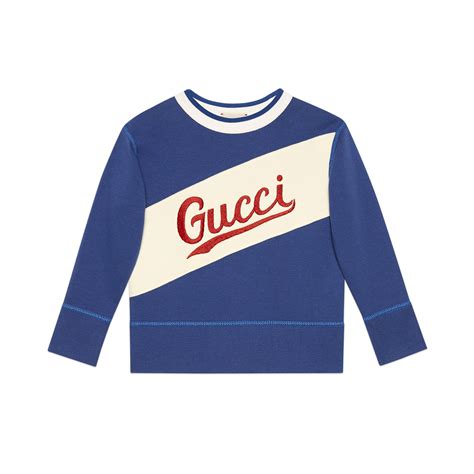 Gucci Kids Childrens Print Sweatshirt In Blue Modesens