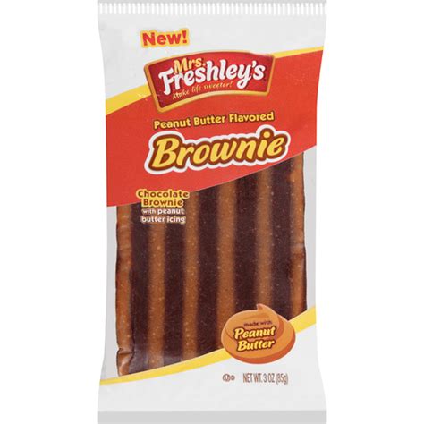 Mrs Freshlys Peanut Butter Flavored Brownie 3 Oz Pack Doughnuts