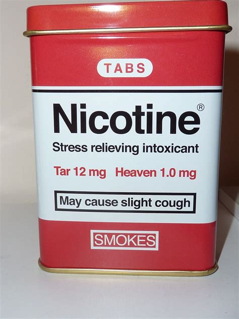 Nicotine Cigarette Tin Nicotine A Stress Relieving Into Flickr