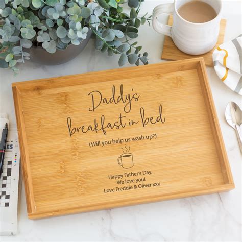 Personalised Wooden Breakfast In Bed Tray Etsy