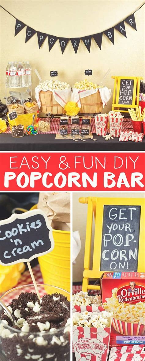 Tips For Creating The Best Diy Popcorn Bar Diy Popcorn Bar Popcorn