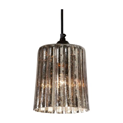 Ribbed Mercury Glass Pendant Ethan Allen Us Glass Pendants Kitchen Pendant Light Indoor