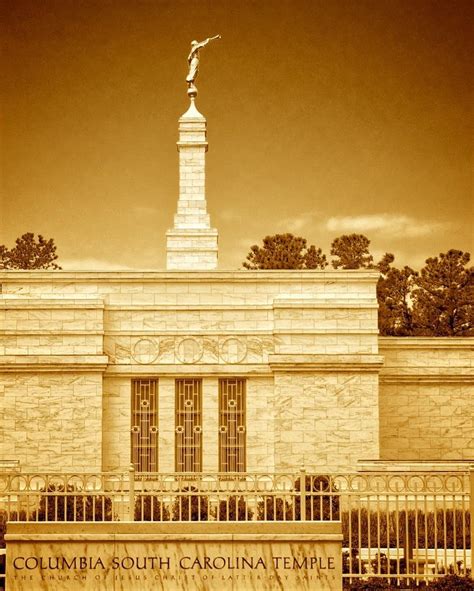 Genuine South Carolina Columbia Temple Lds Temples Mormon Temples
