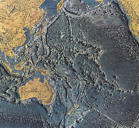 World Ocean Floor Pacific Tubed By National Geographic Maps
