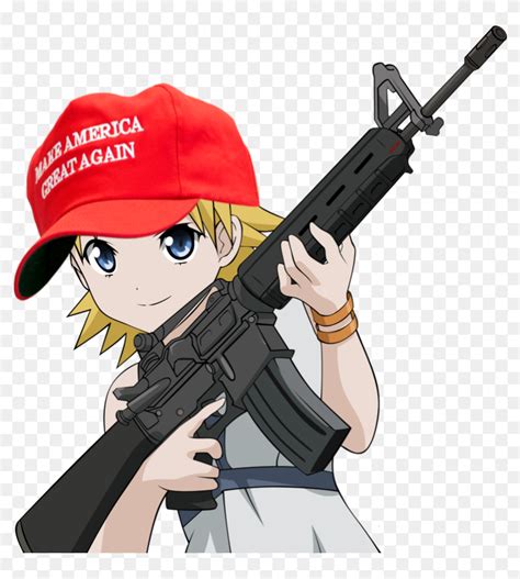 Anime Gun Girl Render