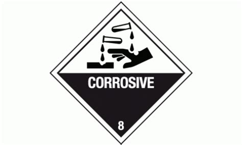 Class 8 Corrosive 8 Hazard Packaging Labels Safety Signs Notices