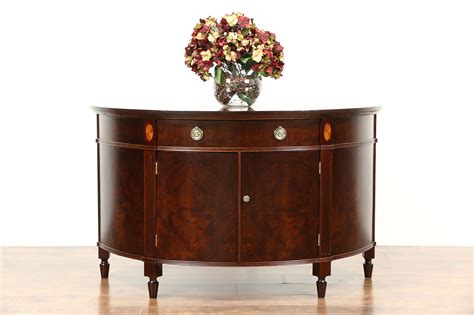Solid wood console table sofa table, modern entryway hall table w/with 7 drawers, 1 cabinet and 1 shelf, entryway side table for living room, bedrooms and hallway, easy to assemble (blue). SOLD - Demilune Half Round 1930's Vintage Console Hall ...