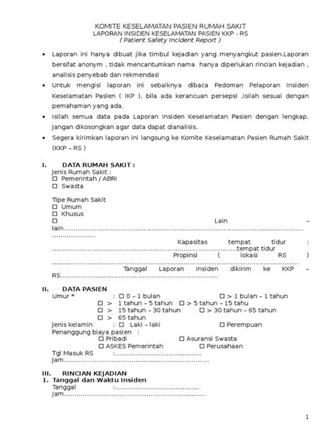 Penulisan laporan praktek kerja industri (prakerin) adalah salah satu syarat untuk mengikuti ujian akhir nasional (uan) tahun pelajaran 2016/2017 dan laporan ini juga sebagai bukti adapun tempat prakerin yang dipilih yaitu kecamatan sidamulih. Formulir Laporan Insiden KESELAMATAN KERJA