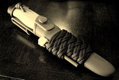 Paracord Sheath Wrap With Integrated Firesteel Paracord Paracord