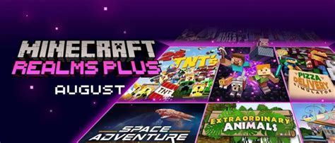 Minecraft Realms Plus August New Game Modes Featuring New Skins And