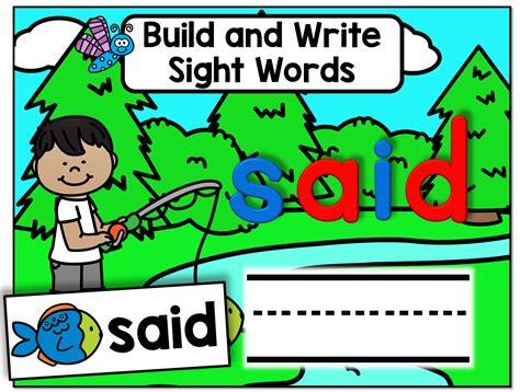 Build And Write Sight Words Editable Spring Literacy Center Made