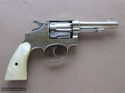 Smith And Wesson Mandp Hand Ejector Model 38 Special In Nickel Finish W