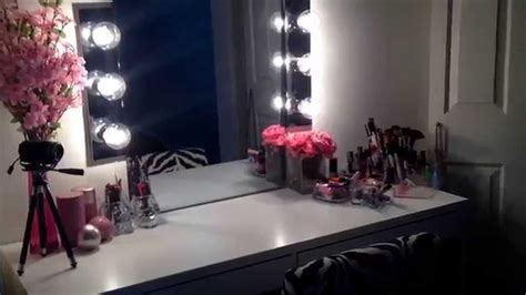 There are many types of lighted mirror available in the market. DIY Hollywood Vanity Mirror & Ikea Micke Desk - YouTube