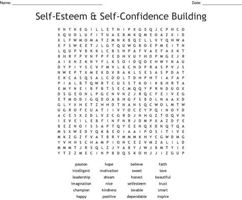 Positive Affirmations Word Search Printable