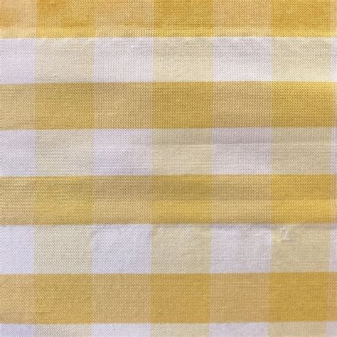 Yellow Plaid Fabric Etsy