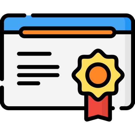 Certificate Free Education Icons