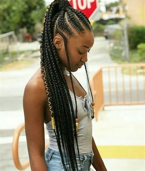 Pin By Lavish Fashions On Hairstyles Braided Ponytail Hairstyles