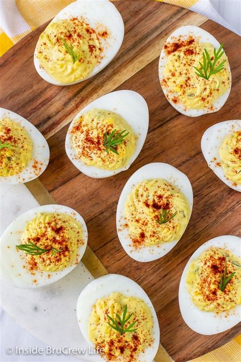 Dill Pickle Deviled Eggs Adding Diced Pickles And Smoked Paprika Adds