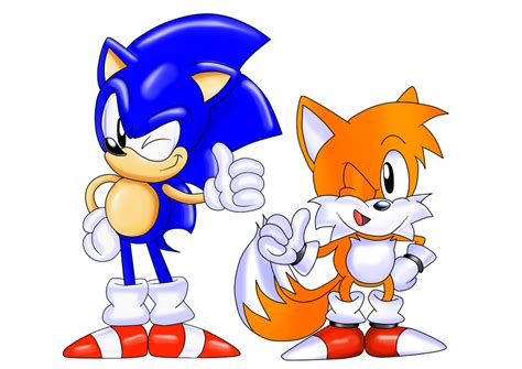 Sonic And Tails Classic Pose By Classicsonicsatam On Deviantart