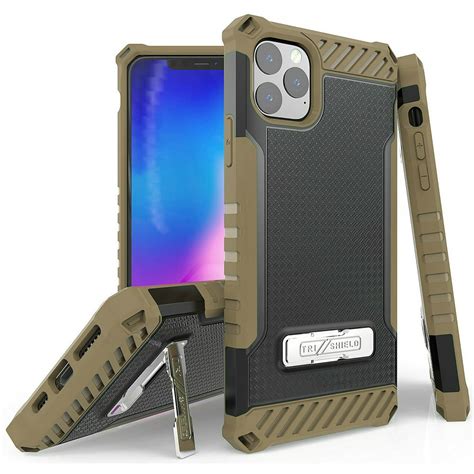 Case For Iphone 11 Pro Max Brown Tri Shield Military Grade Rugged