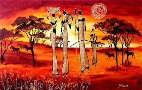Preisgünstige leinwände für jeden geschmack. Afrika Keilrahmen Handarbeit Ölbilder Gemälde Leinwand ...