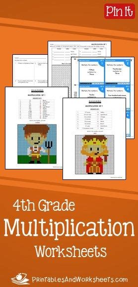 grade multiplication worksheets printables worksheets