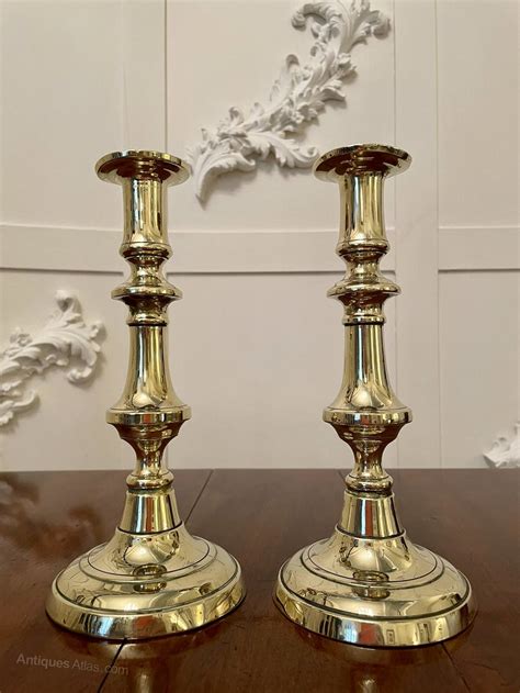 Antiques Atlas Pair Antique Victorian Brass Candlesticks