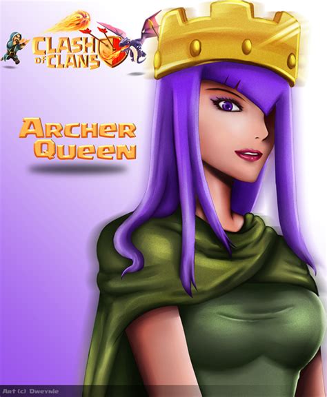 Archer Queen Coc By Dweynie Deviantart Com On Deviantart Clash Of