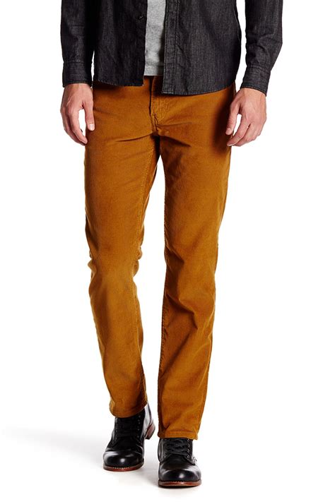 Lyst Levis 511 Slim Fit Bronze Corduroy Pant In Brown For Men