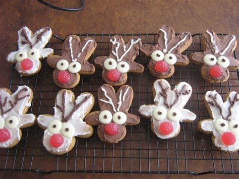 Turning a frown upside down. Christmas Reindeer Cookies - upside down gingerbread men ...