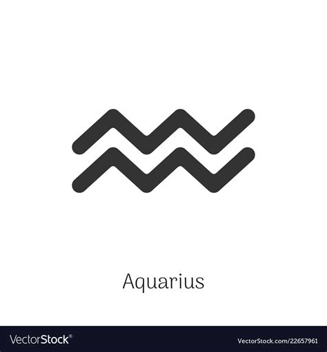 They fall into two principle types: Aquarius zodiac sign isolated on white background Vector Image