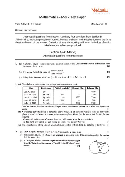 As psychology, june 2016 (aqa). ICSE Sample Question Papers for Class 10 Maths - Mock Paper 5