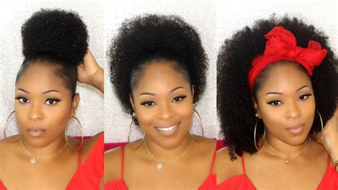 Quick Hairstyles For Natural Hair Style My Short 3c Natural Hair In A Sleek Bun Ponytail
