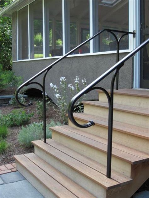 Inspirational Black Iron Railing For Outdoor Stairs Ideas Stair Designs