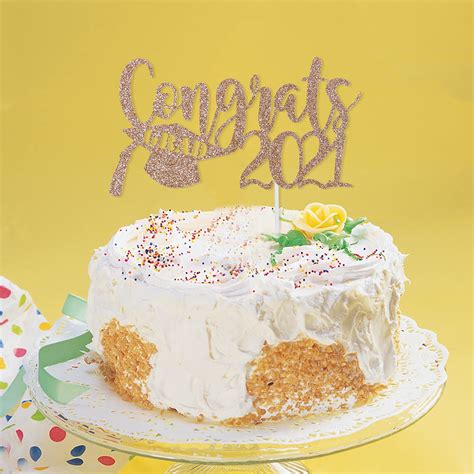 Buy Congrats Grad 2022 Graduation Cake Topper Rose Gold Glitter