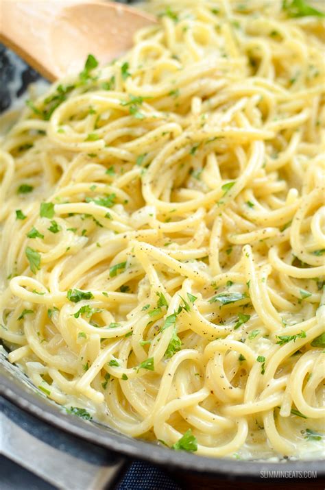 One Pot Creamy Garlic Pasta Slimming Eats
