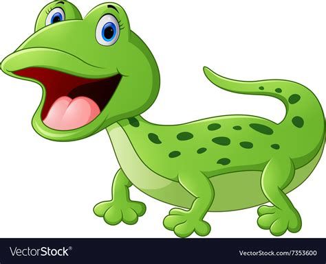 Cartoon Cute Lizard Royalty Free Vector Image Vectorstock