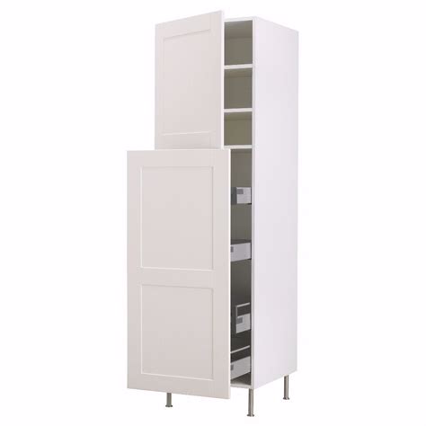One thing that's definitely worth considering when shopping for free standing pantry cabinets is the. IKEA Tall Free Standing Kitchen Pantry White Cabinet Storage Solution Larder with Shelves ...